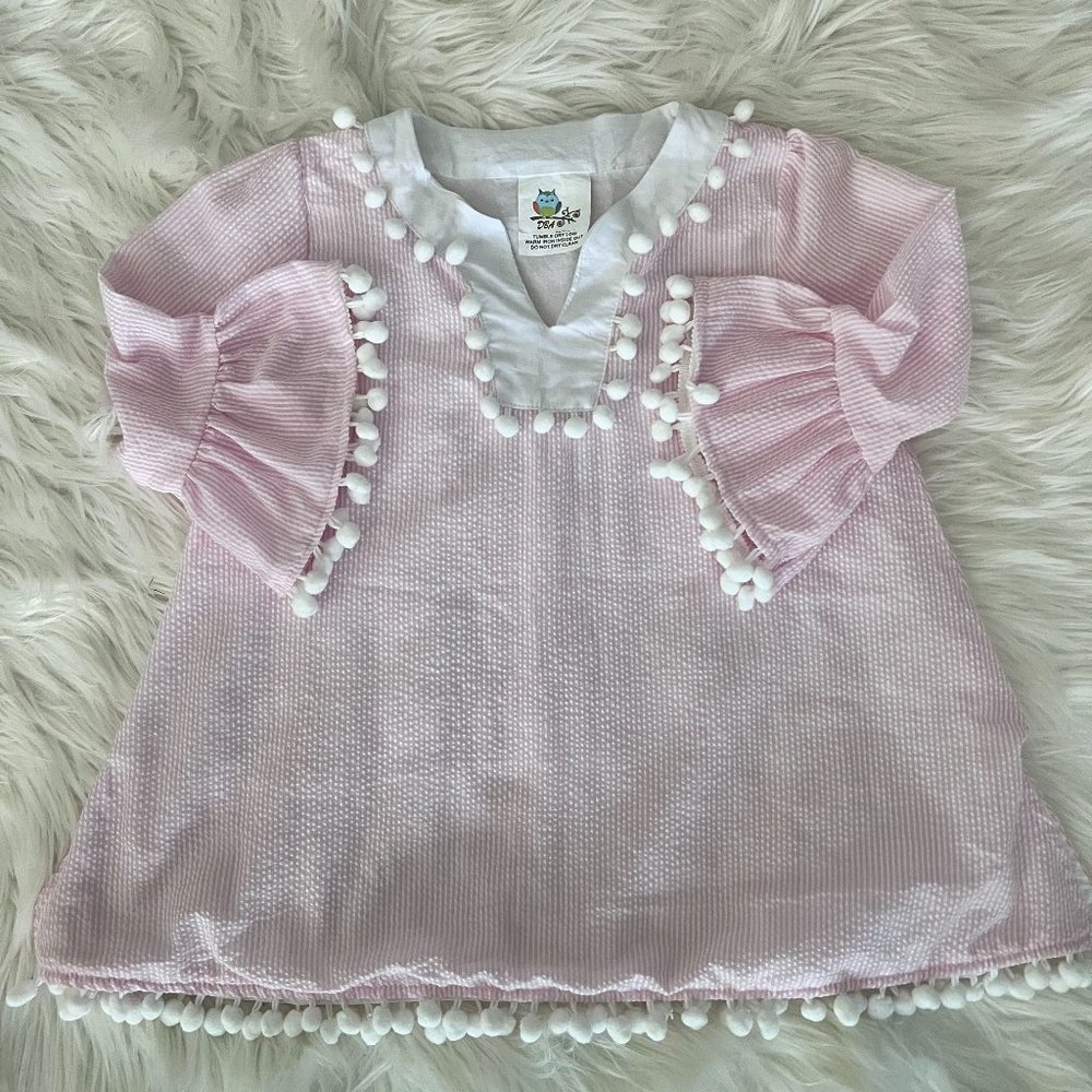 DBA Girl's Pom Pom Top